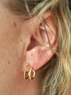 Double Swirl Øreringe