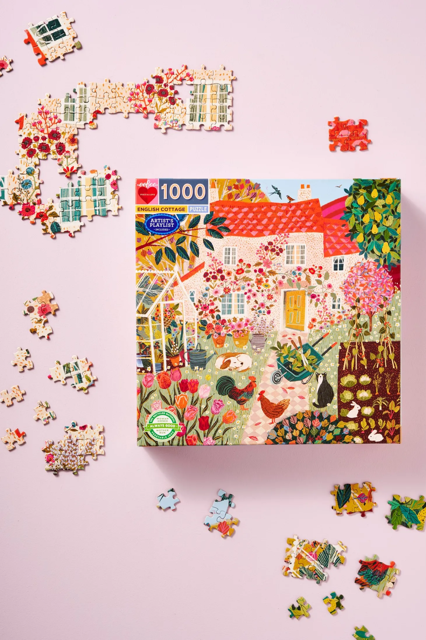 English Cottage-puslespil 1000 Brikker
