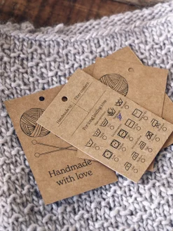 Etiketter Med Vaskeanvisninger Til DIY-projekter