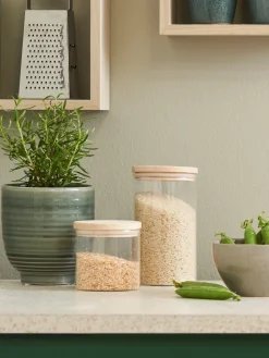 Opbevaringsglas Med Låg 2-pak