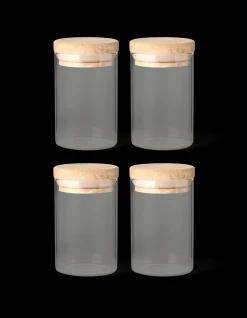 Opbevaringsglas Med Låg 4-pak