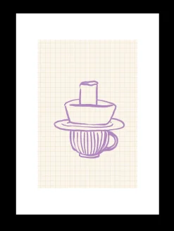 Plakat Køkkenkunst Lilla A3