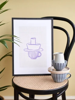 Plakat Køkkenkunst Lilla A3