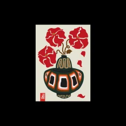 Plakat Ukiyo Vase Flower Greige 50 X 70