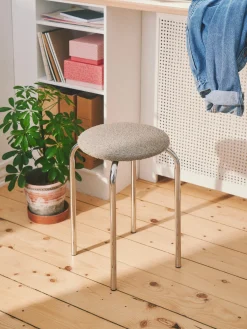 Skammel Med Boucléstof