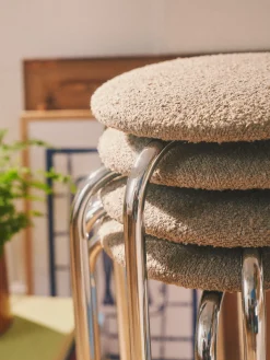 Skammel Med Boucléstof